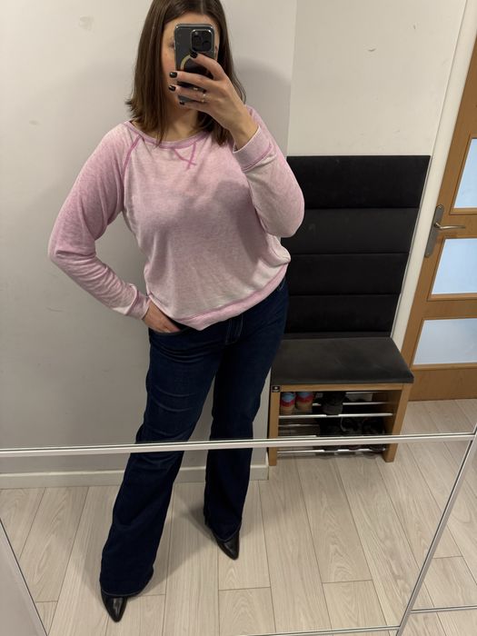 Różowa bluza oversize ombre 46