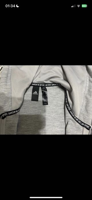 casaco cinzento desportivo adidas S