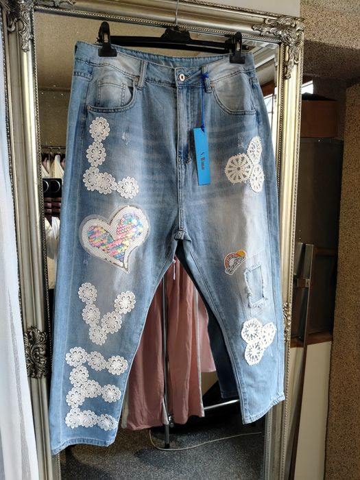 Hit Spodnie jeans wysoki stan S.Woman