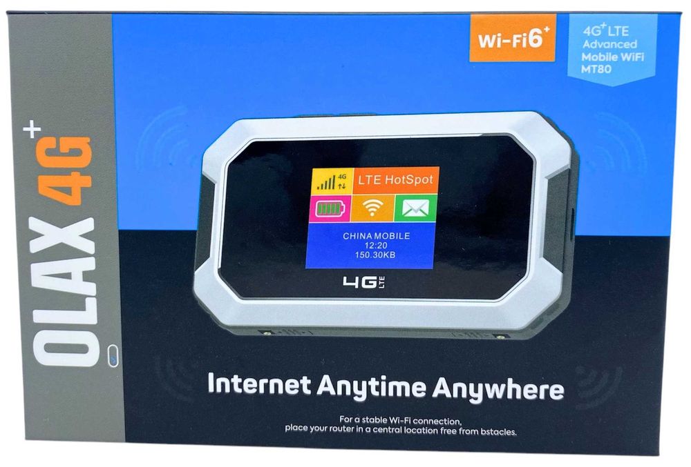 Роутер мобільний 4G Olax МТ80 WiFI два виходи під антену акум 3000 мА