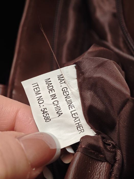 Czekoladowa torebka damska skórzana shopper vintage retro style