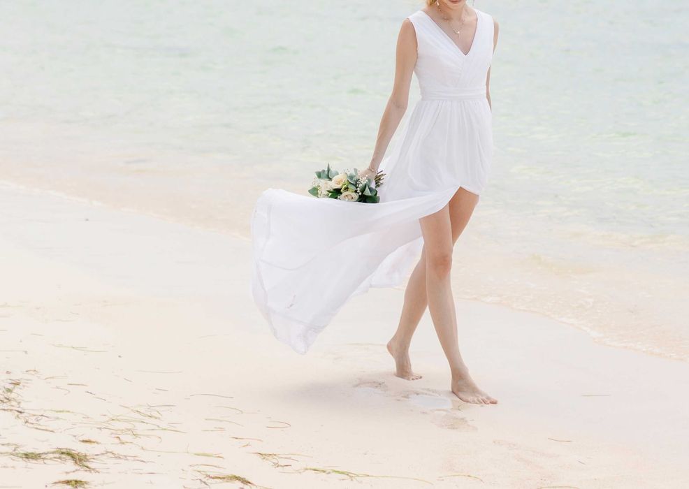 Suknia ślubna biała prosta skromna kulunove Molly r XS / 34