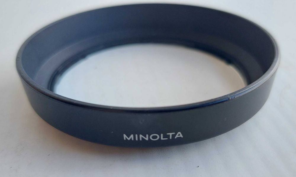 Parasol Minolta em metal para lente 52mm