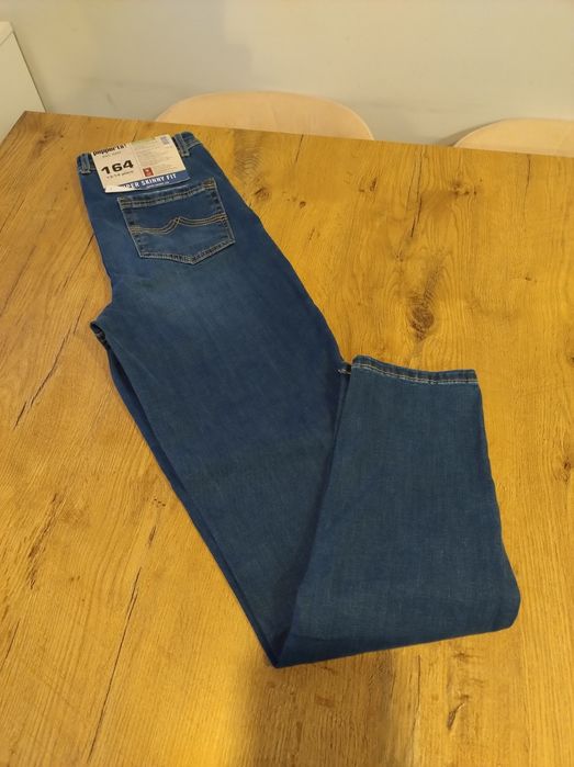 Spodnie dziewczęce r 164 jeansy wysoki stan