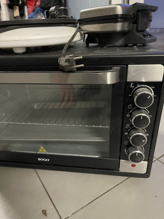 Forno + maquina de crepes e waffle