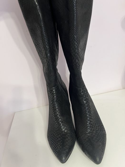 Kozaki czarne, skóra , r. 38