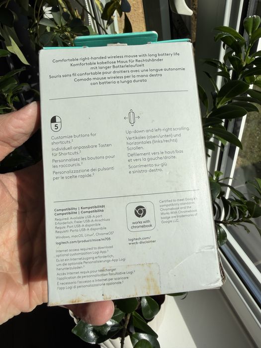 Mysz Laserowa Bezprzewodowa Logitech M705 Marathon 1000 dpi