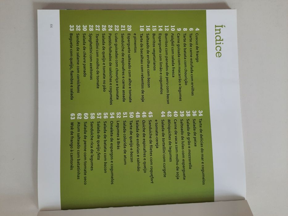 Livro de receitas para o trabalho