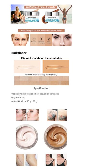 Тату консилер Перекриває Маскує Все! Водостійкий