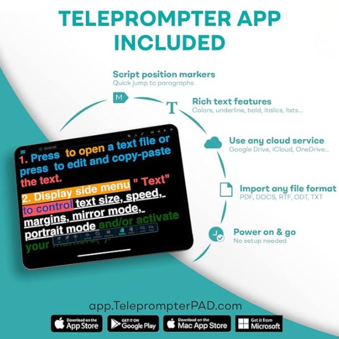Teleprompter iLight PRO + Trípode Profesional