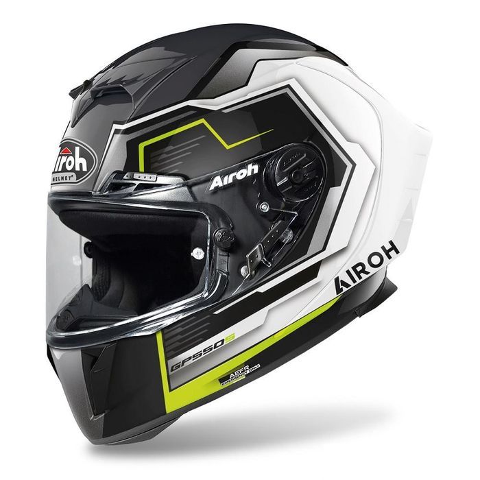 capacete gp550s rush branco/amarelo airoh