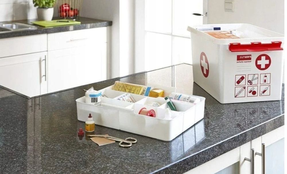 outlet organizer na leki pierwsza pomoc 5 przegródek 9l opis
