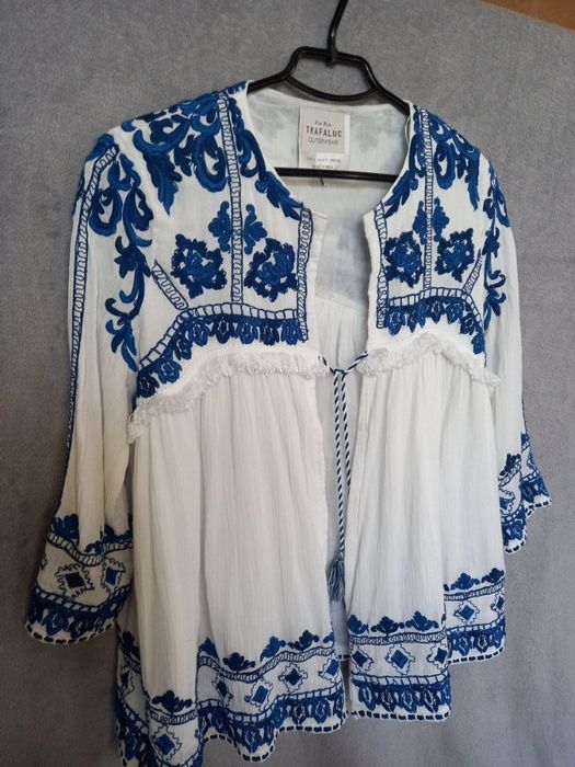 Вышиванка Zara, платье, кардиган