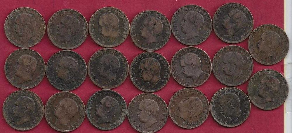 Portugal  Monarquia  D.  Luis I   XX  Reis  1883  Cobre   20  Moedas
