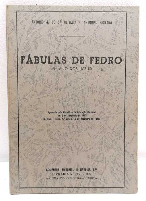 Fábulas de Fedro (5o ano dos Liceus) - 1943