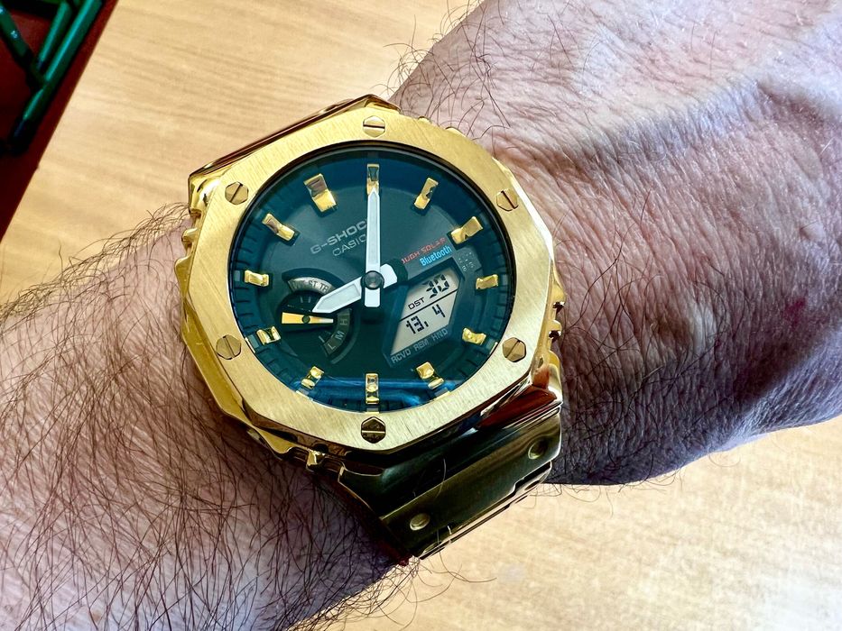 Casio G-Shock GA-B2100 Custom Gold Szafir Solar Bluetooth