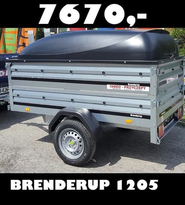 Brenderup 1205S Uchylna + Podwójne Burty + Pokrywa Abs  Przyczepa