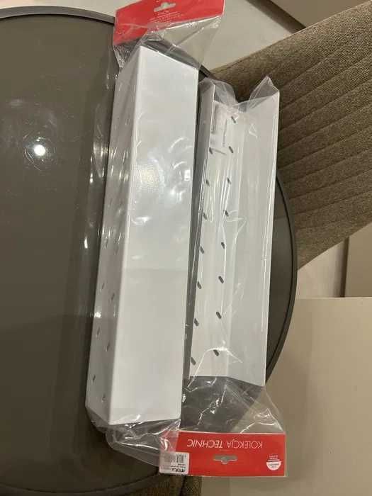 Półka pod prysznic 40 cm stal nierdzewna biała