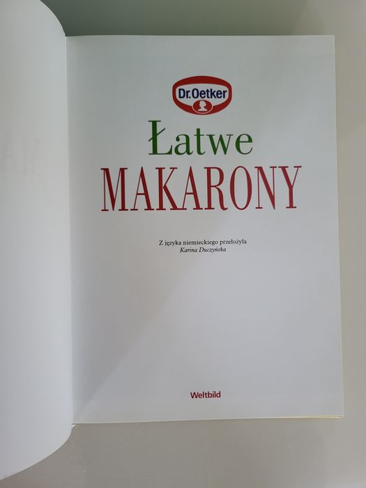 Ksiazka kucharska łatwe makaraony