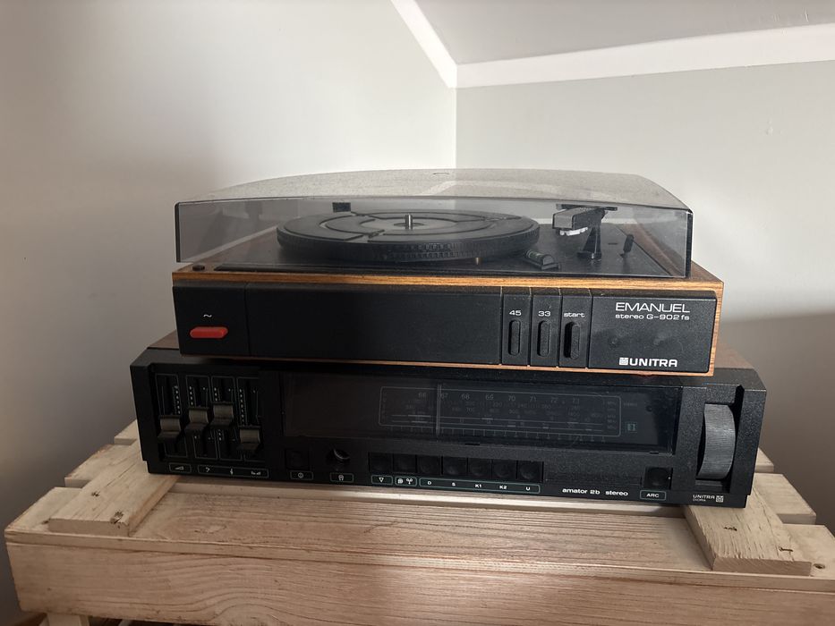 Gramofon unitra+amplituder+ 2 razy glosniki tonsil