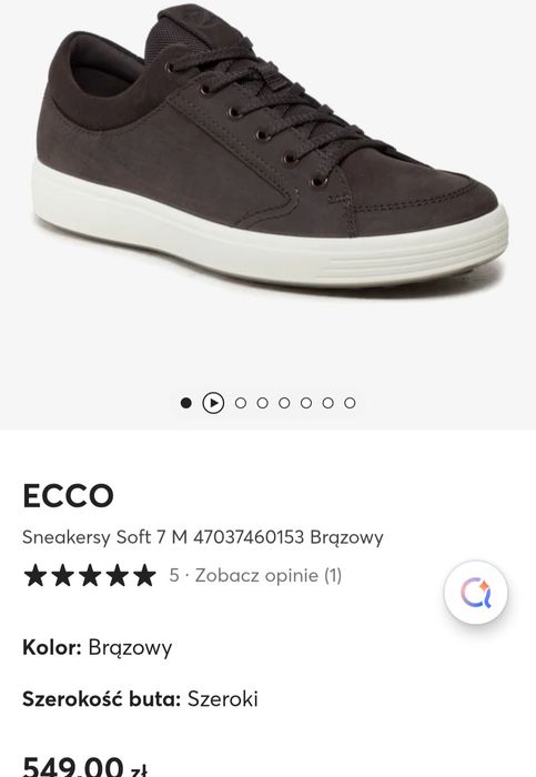 Жіночі кросівки Ecco Soft 7 Original Натуральна шкіра Розмір 40-25,5.