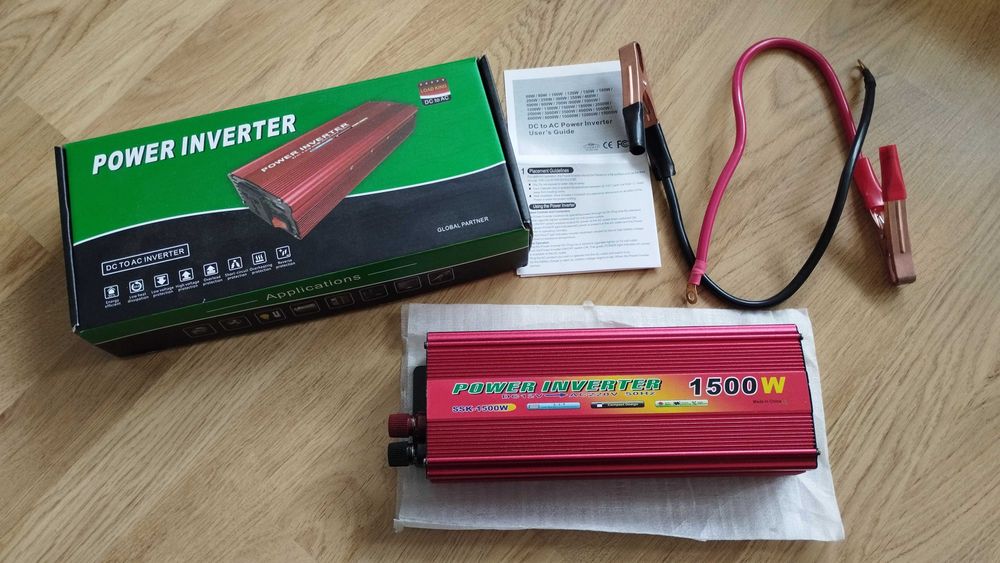 Автомобільний інвертор DC/AC Power Inverter SSK-1500W, перетворювач напруги з 12V в 220V