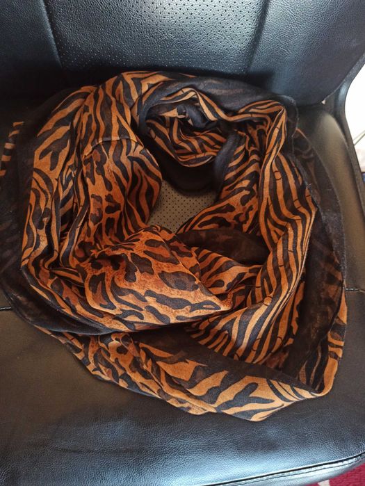 Шарф-снуд з леопардовим принтом
