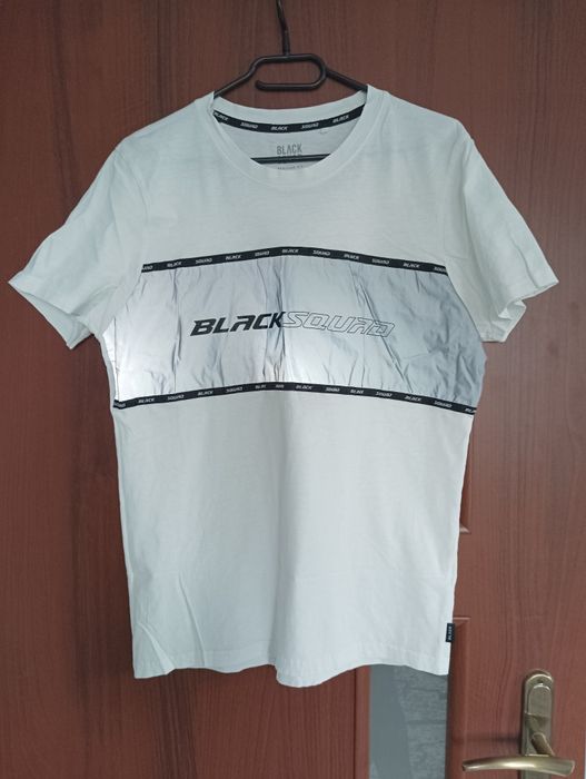 S biały t-shirt koszulka z odblaskiem męska młodzieżowa