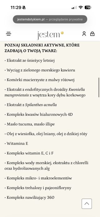 krem do twarzy na noc JESTEM