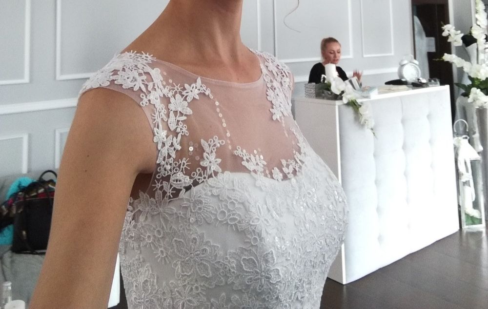 Suknia ślubna biała xs 34