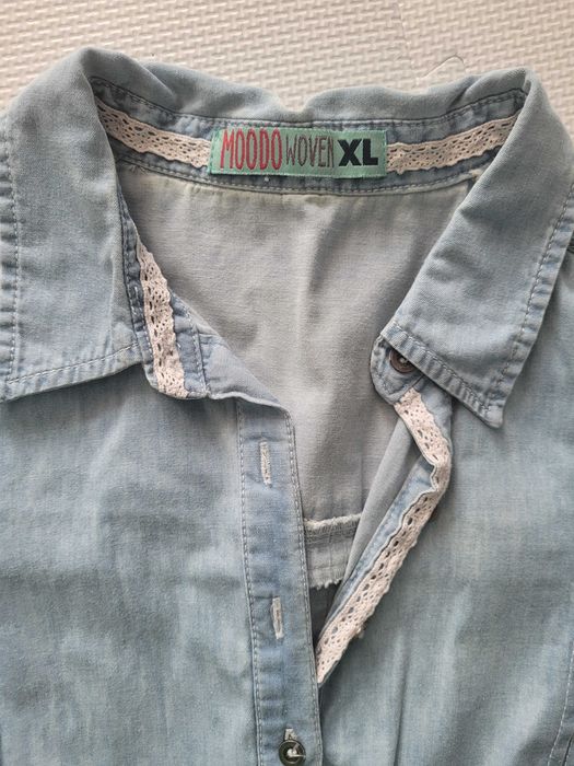 Jeansowa sukienka + torebka gratis