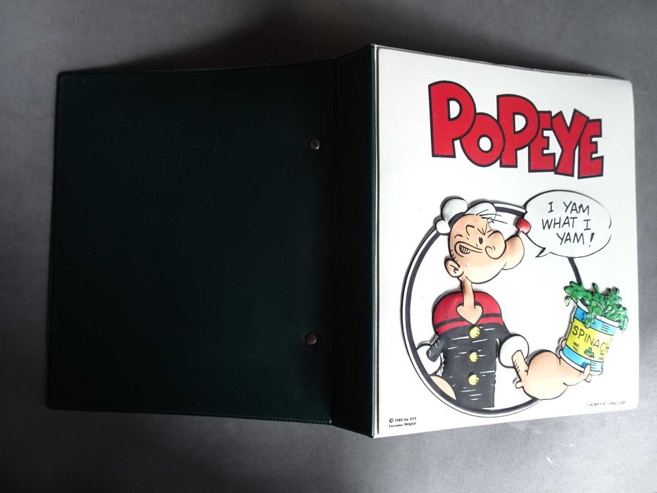 Antigo dossier A5 Popeye em relevo