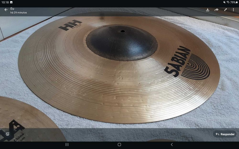Sabian Ride 22" Novo 450€ + Sabian China 17" 150€ + Zildjian A-Custom 6"-75€