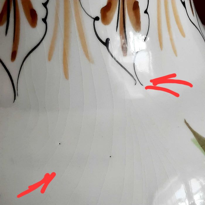 Vaso grande em cerâmica pintado à mão