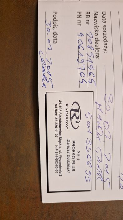 Odkurzacz Rainbow E2 rok zakupiony jako nowy lipiec 2015