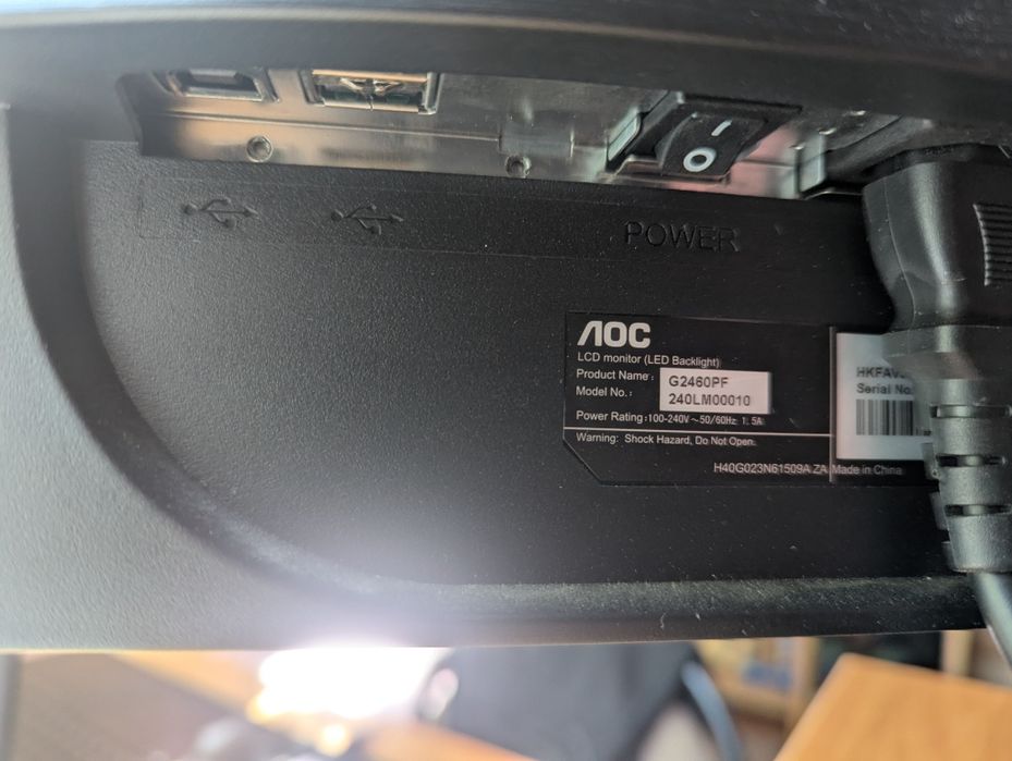 Монитор aoc 24g2460pf 144hz