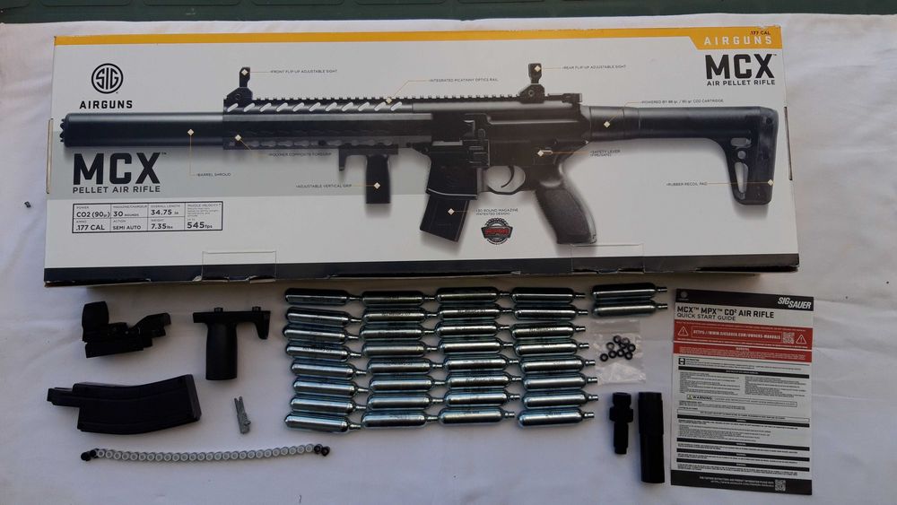 Sig Sauer MCX BLK Co2 Cal.4,5mm/.177 (nova, usada apenas para teste)