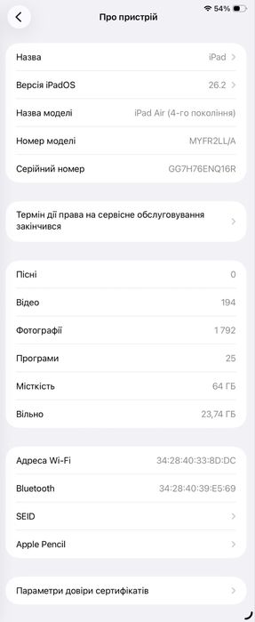 Ipad Air 4-64Gb_Pencil 2_ Smart Keyboard