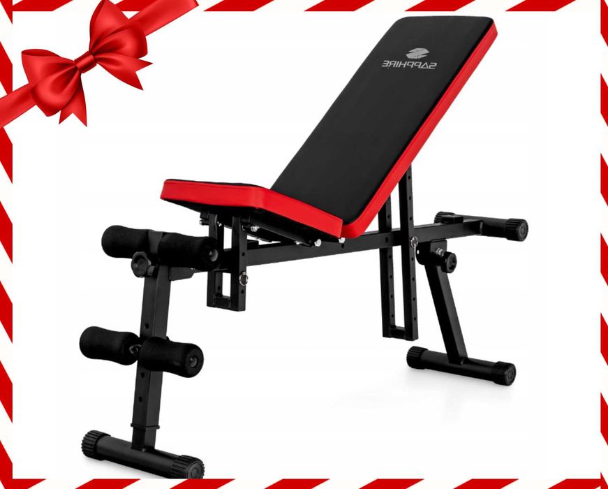 Składana ŁAWKA Ławeczka Treningowa Regulowana Do Ćwiczeń (OKAZJA)