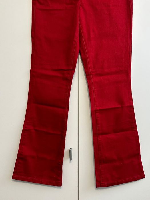 Nowe Jeansy damskie BPC 36 dzwony czerwone