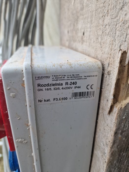 Przedłużacz 50m  5×2.5---rozdzielnia
