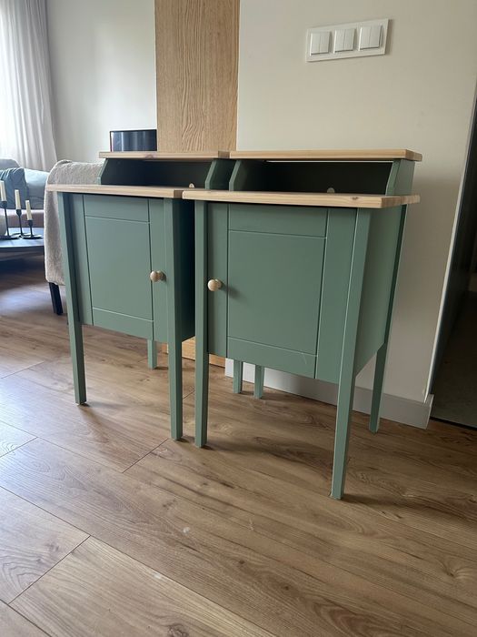 Szafki nocne - CENA ZA KOMPLET szałwiowe OLDERDALEN Ikea