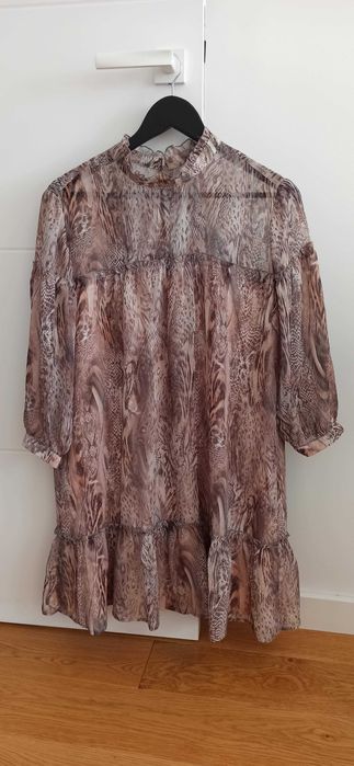 Sukienka Boho oversize Reserved zwierzęcy print