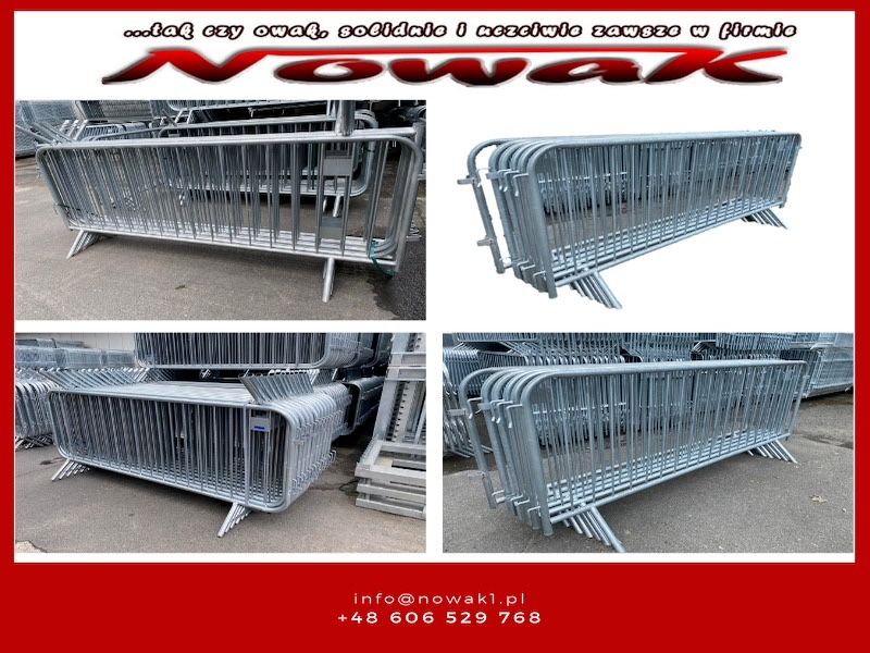 Barierka płot ogrodzenie tymczasowe Mannesmann Nowa Ocynk 2,5x1,1