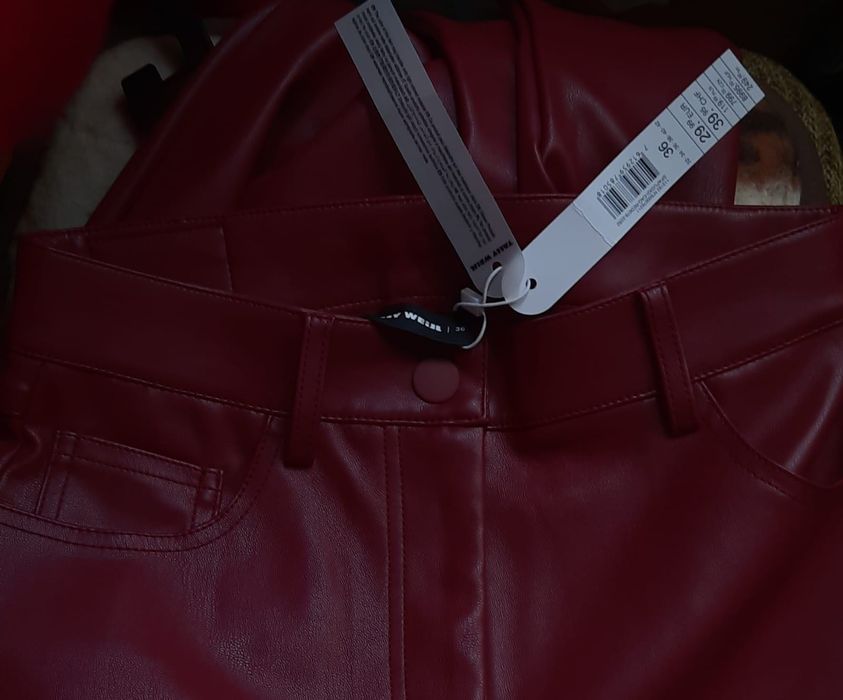 Skórzane spodnie damskie 36