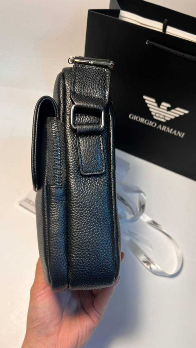 Emporio Armani męska torba torebka Listonoszka, skóra, Włochy 66418