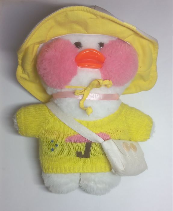 Уточка Лалафан в одежде, 30см. Мягкая плюшевая уточка Lalafanfan