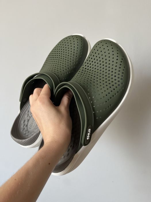 Уцінка , крокс Literide army green  чоловічі 43 крокси хакі