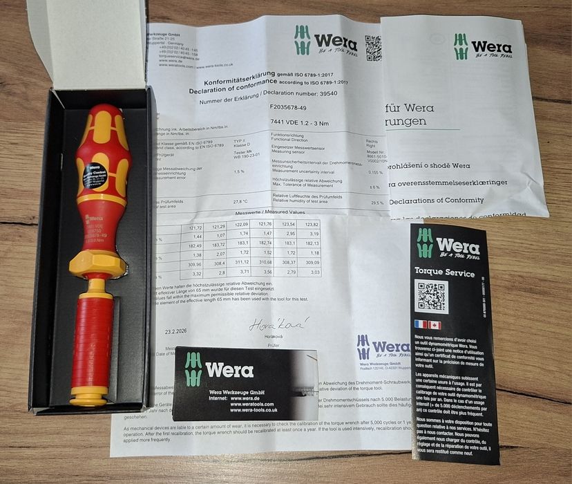 WERA 7441 1,2-3 Nm plus bity