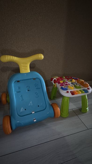 Дитячі ходунки-каталка 2 в 1 Limo Toy (Ігровий столик / Бізіборд)